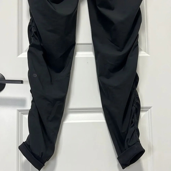 Women’s Joggers Drawstring Waist Ruched Leg Detail with Pockets Black size Small - Picture 6 of 6